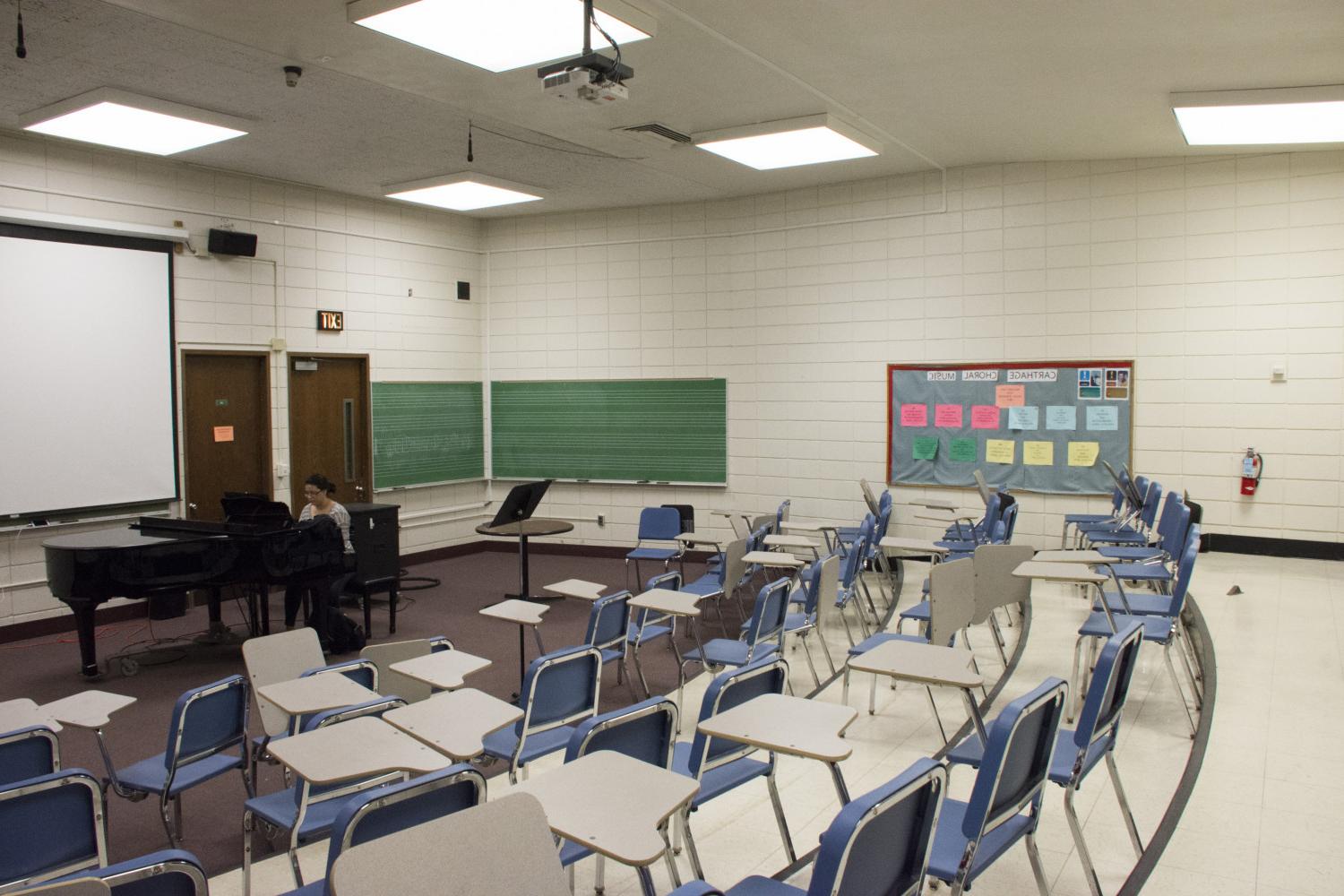 Carthage has two large ensemble rehearsal rooms for the vocal and instrumental music programs as ...