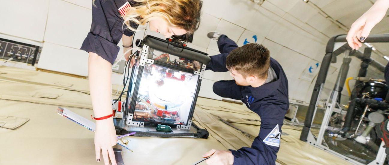 Carthage is one of the best engineering colleges. Members of our Microgravity Team work on the Mo...